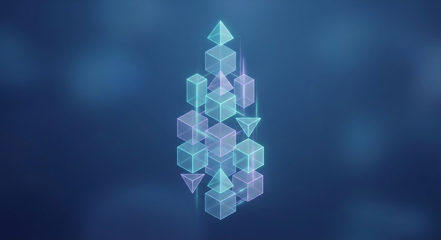 Abstract geometric composition representing organized complexity